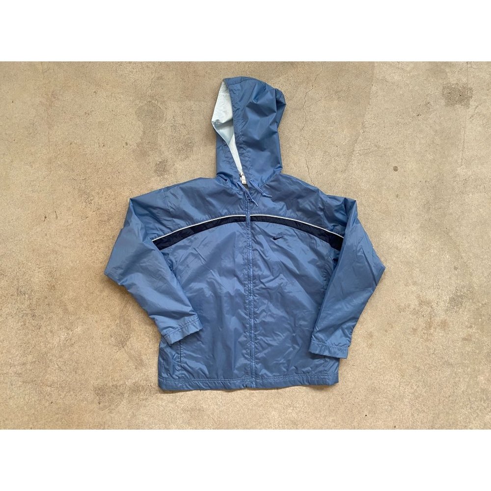 Nike Gray Tag Baby Blue Windbreaker Jacket Size M